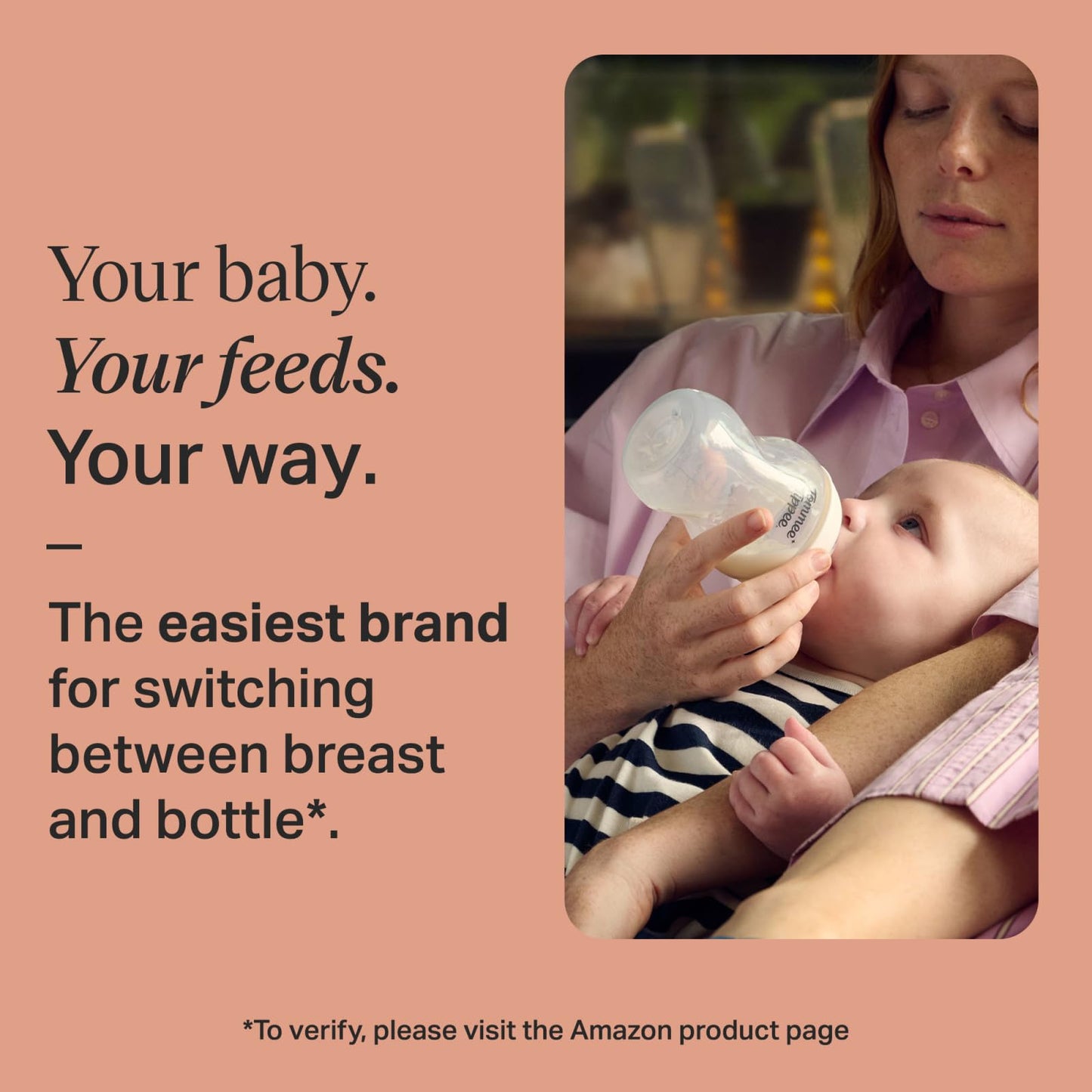 Tommee Tippee Natural Start 8 Piece BPA Free Bottle Set, Includes 2 x 5 oz & 2 x 9 oz Bottles, 1 x Medium Flow Nipple, 1 x 0-6m Pacifier, 1 x Removable Bottle Handle, 1 x Cleaning Brush, Pink