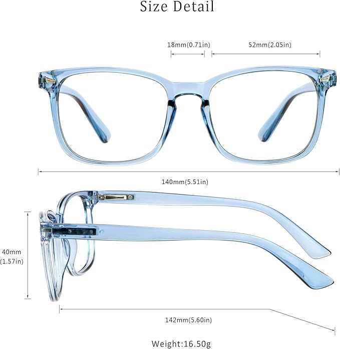 LifeArt 2 Pairs Blue Light Blocking Glasses with Spring Hinge, Computer Reading Glasses, Gaming Glasses, TV Glasses for Women Men (Champagne&Blue, +0.75 Magnification)