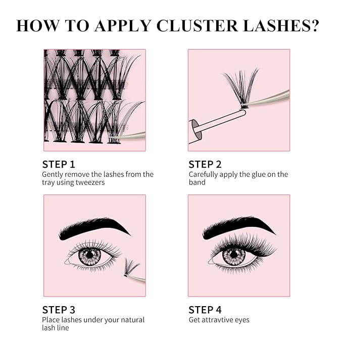 Individual Lashes Big Tray D Curl Lash Clusters 10D 20D 30D 40D Individual Lash Extensions Cluster Lashes Lash Extension Supplies Eyelash Clusters (30D-0.07D, 15-20mm)