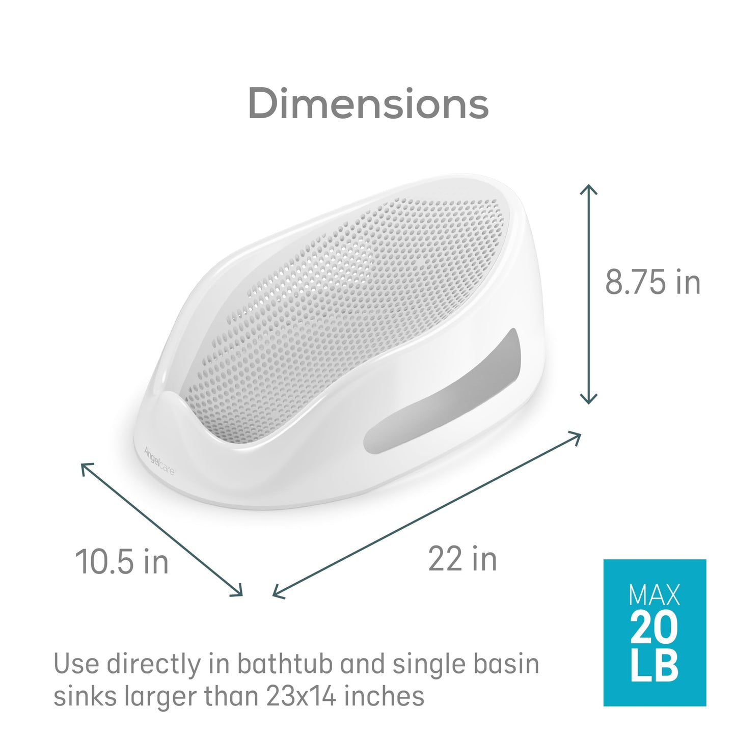 Angelcare Baby Bath Bundle — Ergonomic Bath Support + Collapsible Bath Shelf | Newborn Bath Seat & Organizer | BPA-Free, Space-Saving