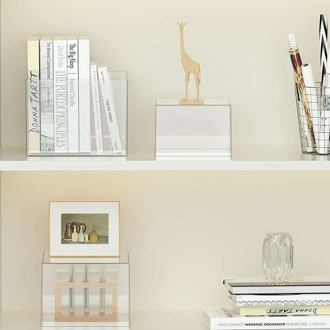 6 Pcs Clear Acrylic Boxes for Display as Buffet Risers and Stands, Food Risers for Party, Table, Stands, including 8", 7", 6", 5", 4", 3" (Small, 6Pcs, Clear)
