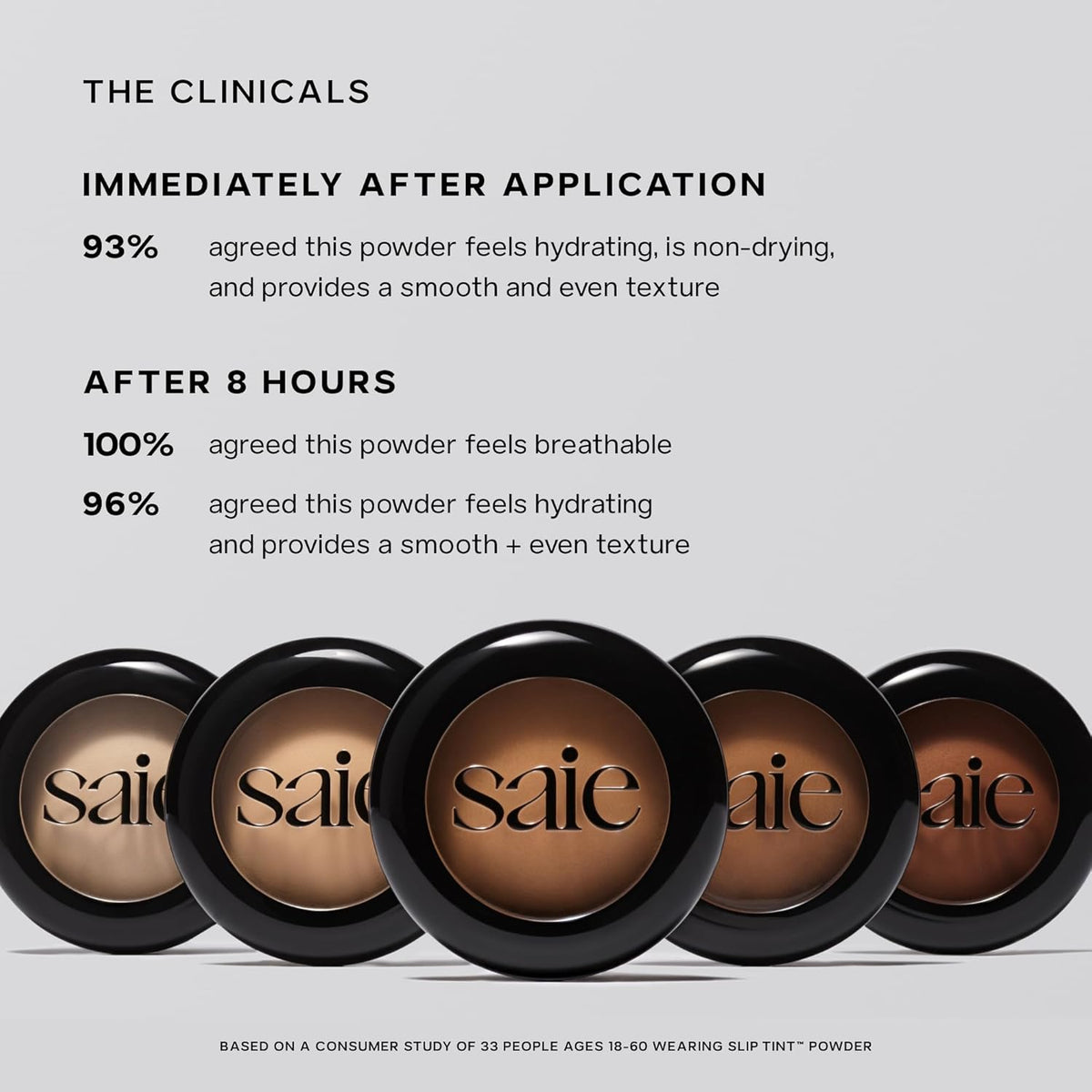 Saie Slip Tint Baked Setting Powder - Translucent Powder for Face Makeup with a Natural-Radiant Finish - Blurs, Brightens & Smooths Complexion - Translucent 4 - Tan to Deep (0.24 oz)