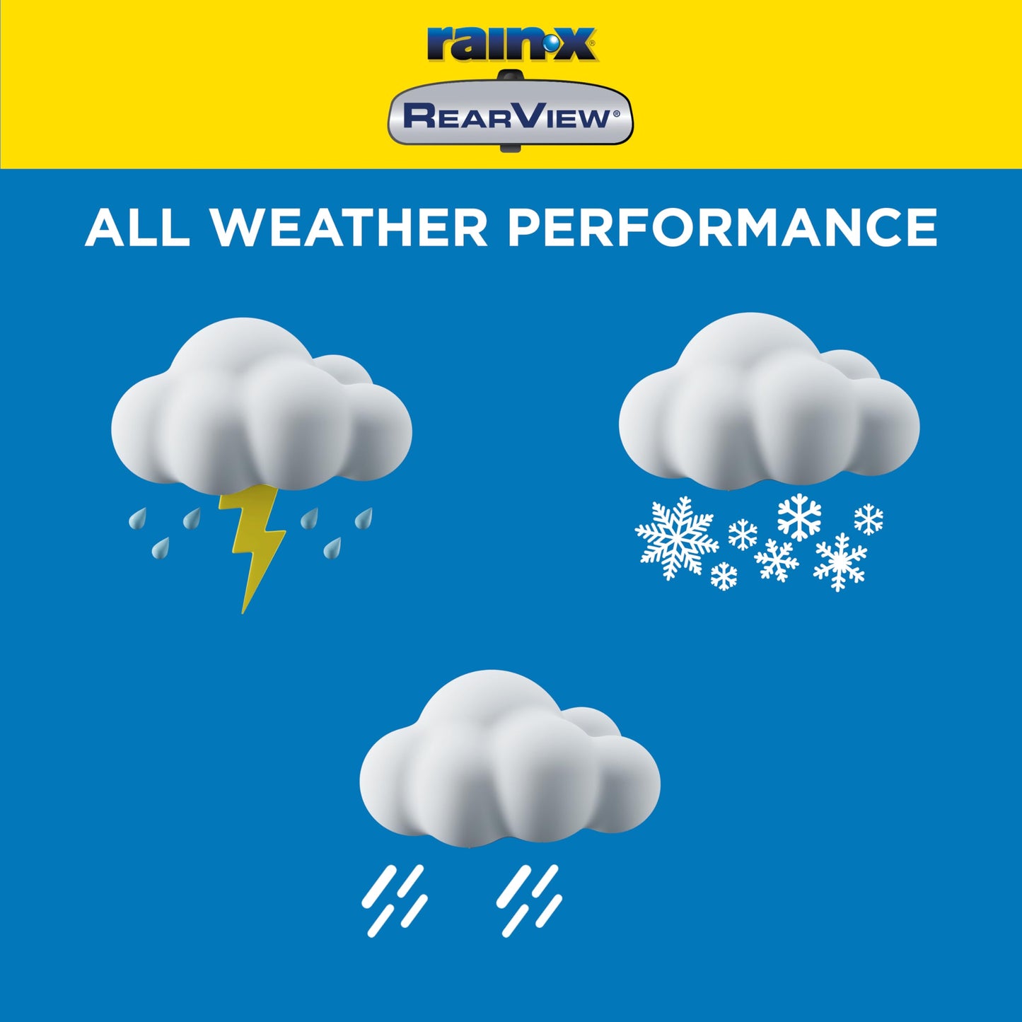 Rain-X 850211 RearView Wiper Blade 11", OEM Replacement Rear Windshield Wiper, Interchangeable Adapter for Easy Installation, All-Weather & All-Season Performance, Composite