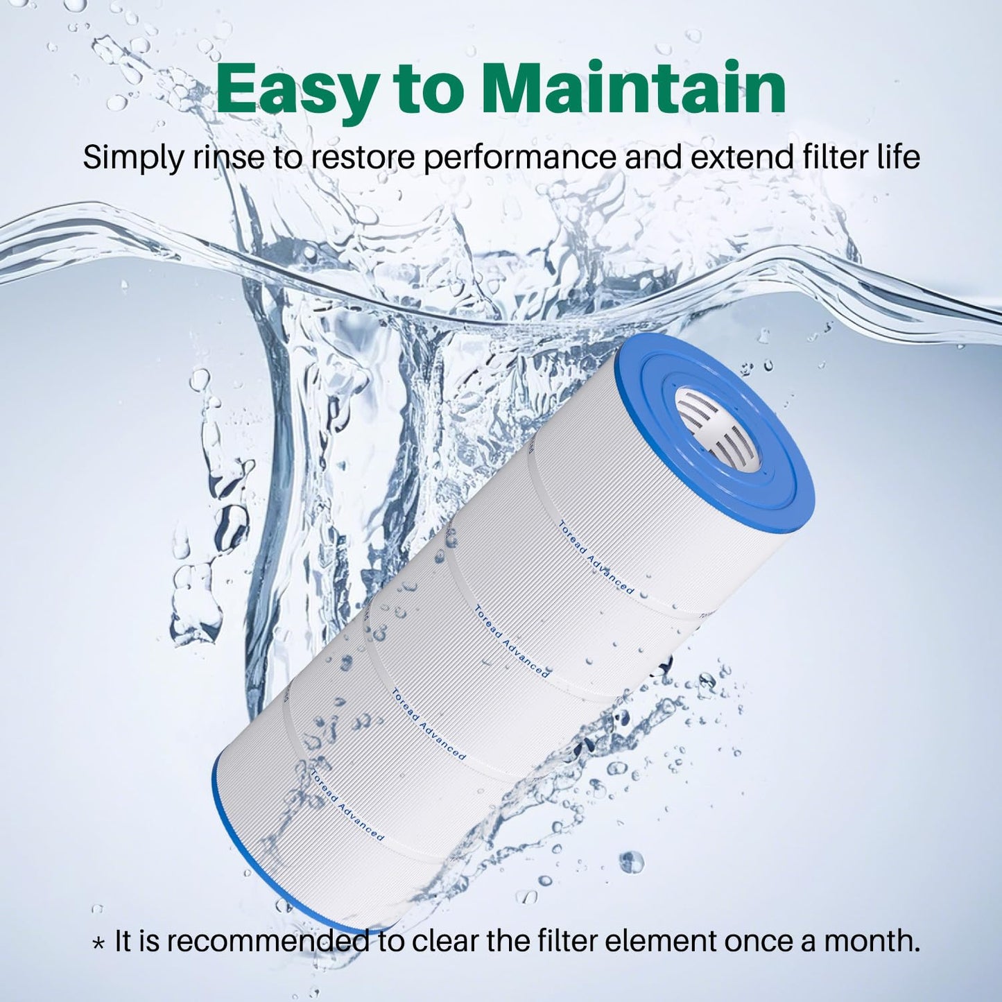 TOREAD PXST150 Pool Filter Replaces Hayward X-Stream CC1500, CCX1500-RE, Pleatco PXST150, Ultral-B3, Unicel C-8316, Filbur FC-1286, Waterway Pro Clean 150,150 Sq.Ft Filter Cartridge, 1 Pack