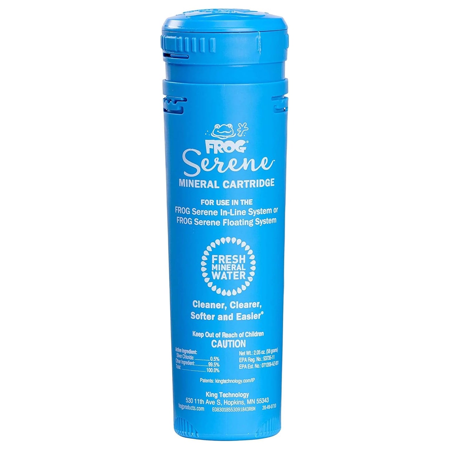 FROG Serene Mineral Replacement Cartridge for Hot Tubs for use only with FROG Serene in-Line and Floating Sanitizing Systems for Spas up to 600 gallons, Quick and Easy Hot Tub Sanitizer