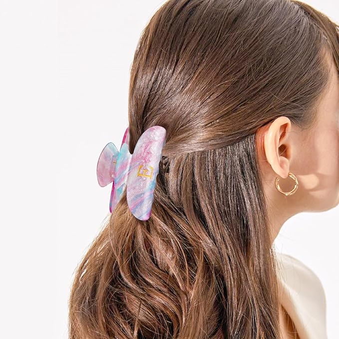 Hair Clips for Women | Monogram Hair Claw Hair Accessory | Personalized Gifts for Women Teen Girl Trendy Stuff | Cute Hair Claws | Gifts for Girls Her Mom Bridesmaid Wife - Lavender,M