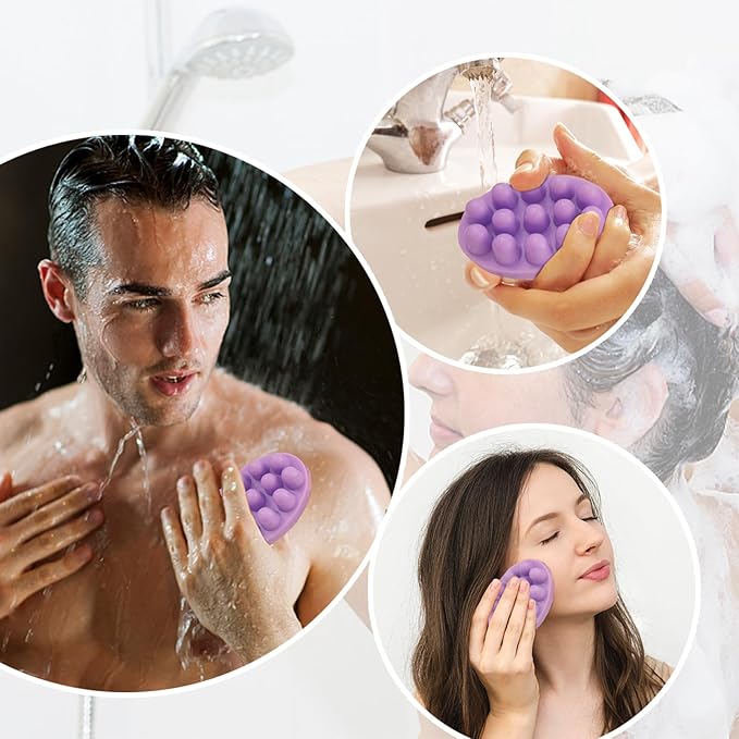 2Pcs Silicone Massage Bar Soap Molds, Handmade Soap Molds for Soap Making, 3D Hair Comb Ice Mold Scalp Massager, Hair Brush Soap Bar Silicone Mold, Food Grade Soap Mould Massage Moulds
