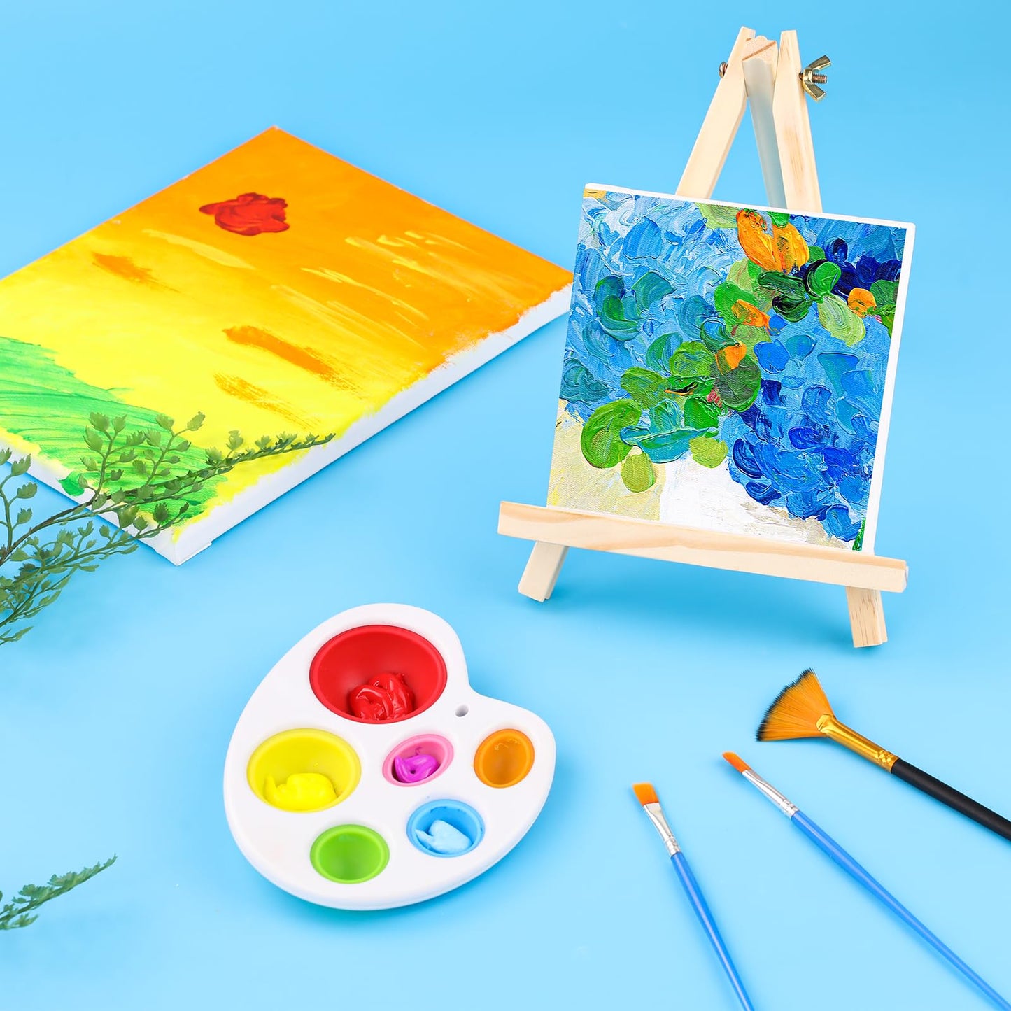12 Pack 9 Inch Wood Easels, Easel Stand for Painting Canvases, Art, and Crafts, Tripod, Painting Party Easel, Kids Student Tabletop Easels for Painting, Portable Canvas Photo Picture Sign Holder