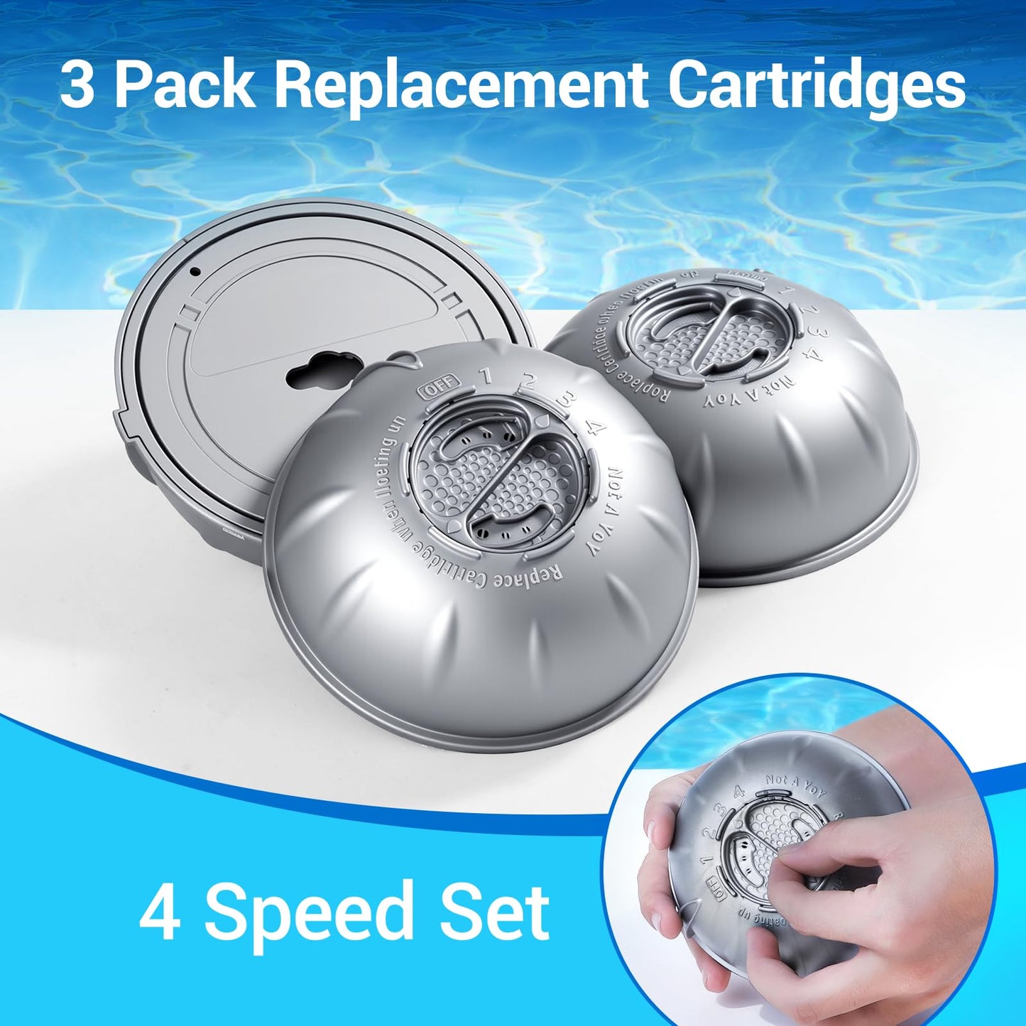 Hot Tub Replacement Cartridge for use with Frog Ease Floating System - Hot Tub Maintance System Supports Less Chlorine Use - 3 Pack