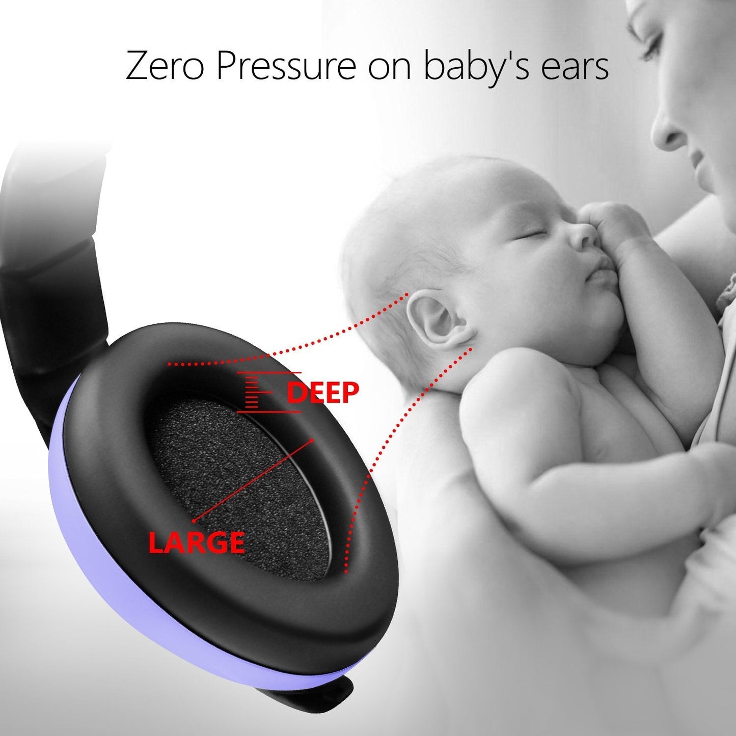 BBTKCARE Baby Ear Protection Noise Cancelling Headphones for Babies for 3 Months to 3 Years