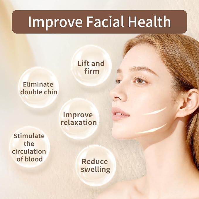 Lymphatic Contour Face Brush - Our Contour Face Brush for Lymphatic Drainage is expertly Designed to Reduce Puffiness and Awaken Your skin's Natural Radiance (Coffee Brown)