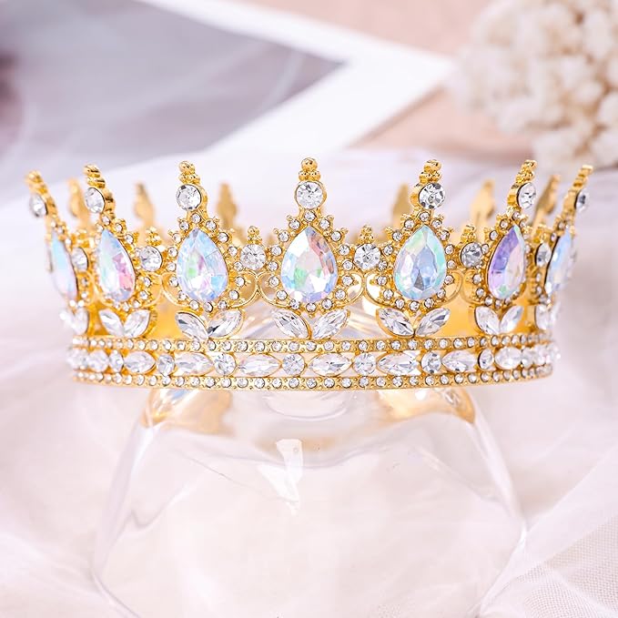 Queen Crown for Women Crystal Tiara for Women Rhinestone Wedding Headband for Bride Hair Accessories for Costume Birthday Party Prom Gifts