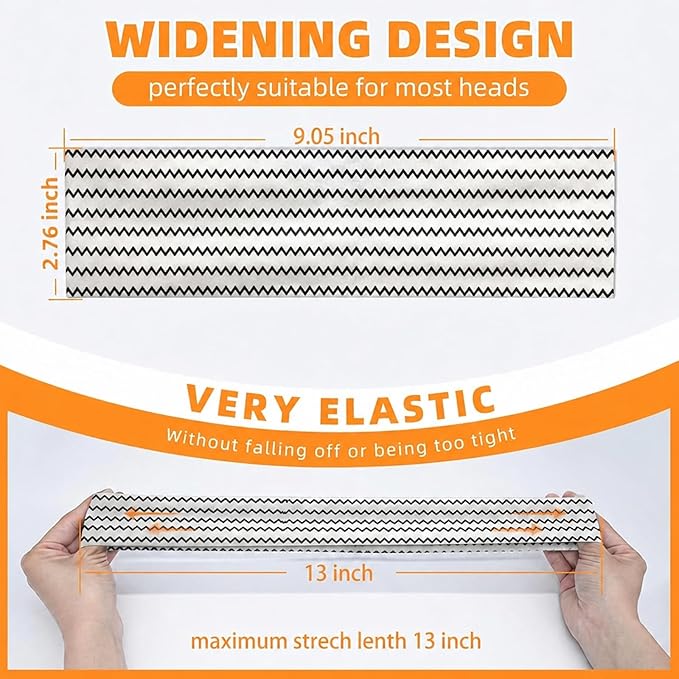 8PCS Summer-Exclusive Non Slip Sports Elastic Soft Running Fashion Headbands Absorb Sweat for Women & Men Working Out, Travel