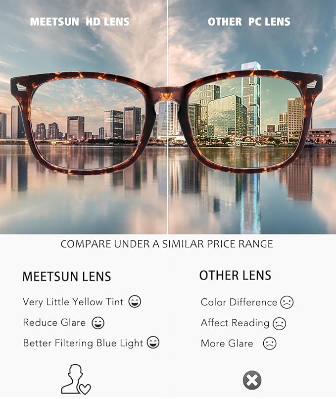 MEETSUN 3-Pack Blue Light Blocking Glasses, Anti Eye Strain Headache (Sleep Better), Computer Glasses UV400 Lens (Brown Gradient + Leopard + Tortoiseshell)