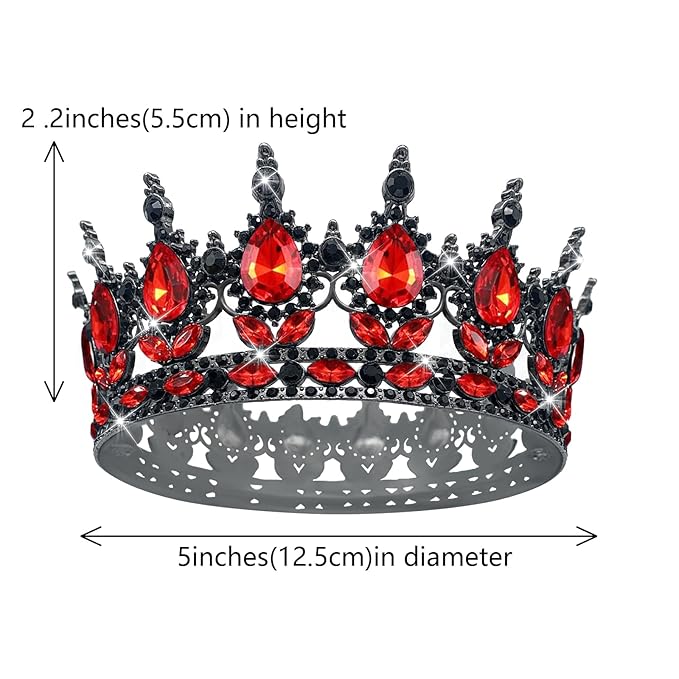 YOUlDIANZI Queen Crown Rhinestone Wedding Crowns and Tiaras for Women Costume Party Hair Accessories Princess Birthday Crown Crystal Bridal Crowns