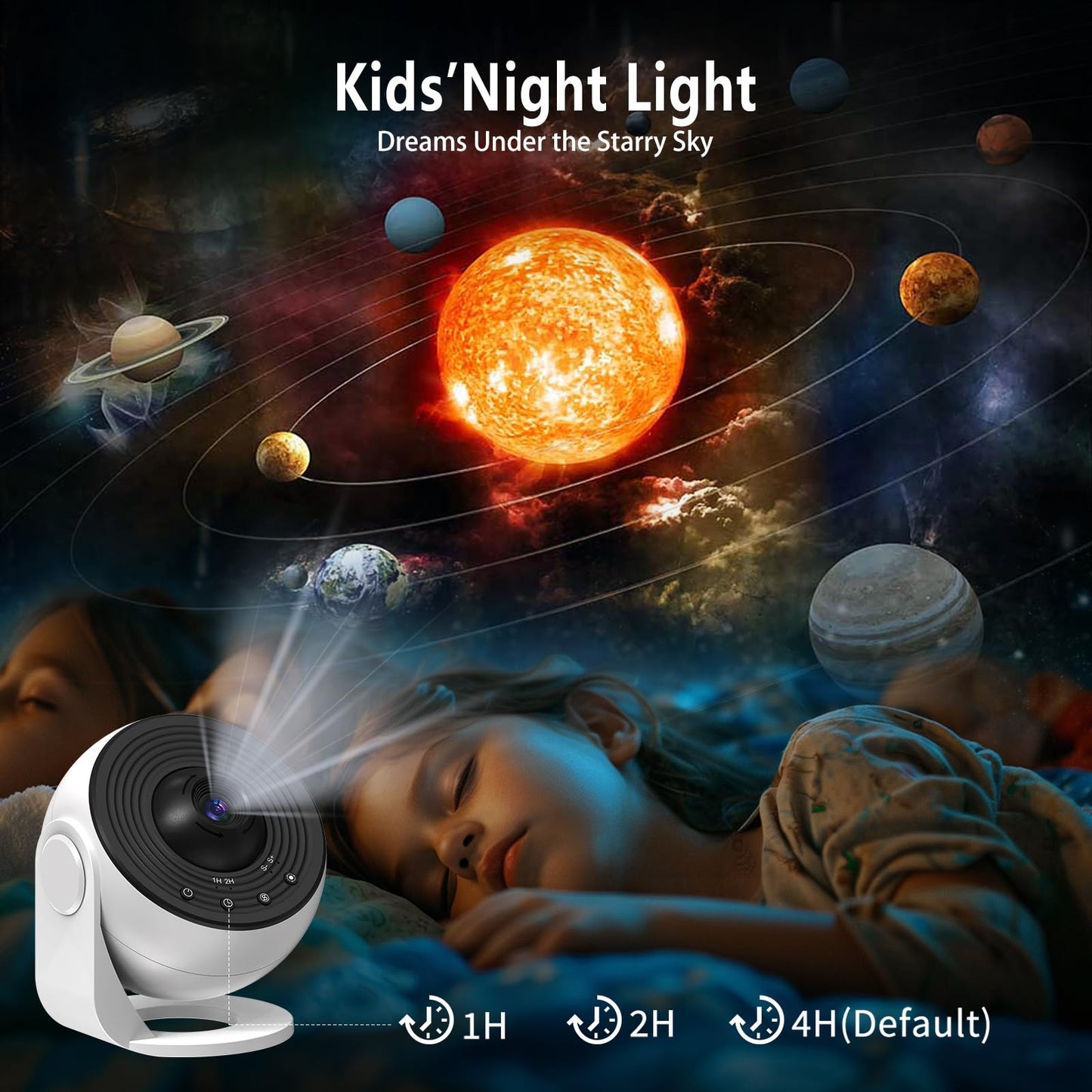 Upgrade Galaxy Projector for Bedroom, Home Planetarium Projector Lamp,LED Space Galaxy Lamp, Room Decor for Kids Adults with 14 Planet Discs, Moon/Halloween/Birthdays Light Star Projector with Timer