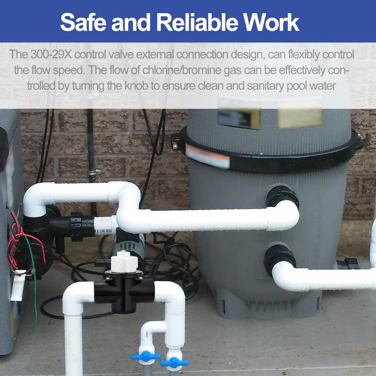 Pool Control Valve R172086, 1/2-Inch Chlorine Valve Compatible with Pentair Rainbow 320 322, 300-29X Automatic Chlorine/Bromine Pool and Spa Feeder