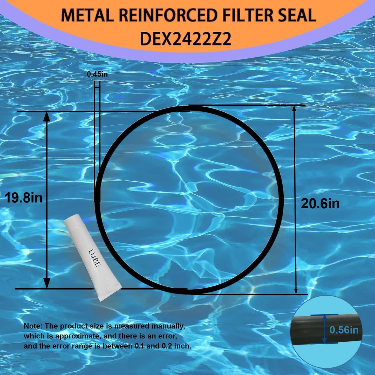supeiqality Upgrade DEX2422Z2 Filter Seal Compatible with Hayward Pro-Grid DE DE2420 DE3620 DE4820 SwimClear Filters C2030 C3030 C5025 C5030 C2020 C3020 C4020 Pool Filter Parts 2-Year Warranty