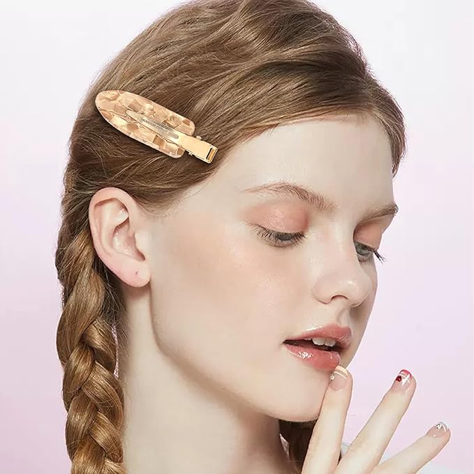Canitor No Crease Creaseless Hair Clip for Women Neutral No Bend Hair Clips for Makeup Styling Accessories Alligator Barrettes Bangs Flat Clips Tween Teen Girls Gifts Trendy Stuff Stocking Stuffers