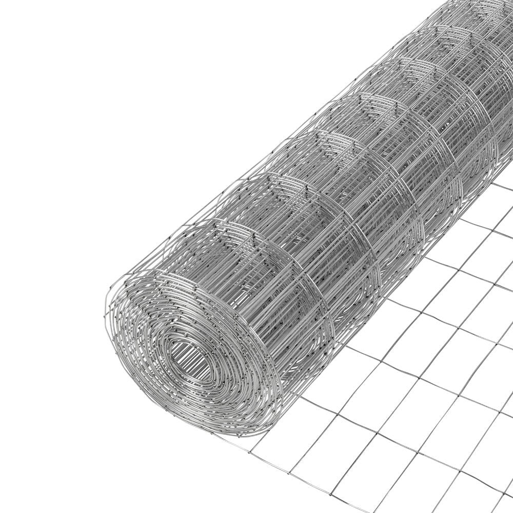 YARDGARD 2 in. x 3 in. Mesh Welded Wire Fence Roll, 36 in. x 50 ft., 16 Gauge Galvanized Steel Fence for Animal Enclosures, Garden Protection and Property Fencing