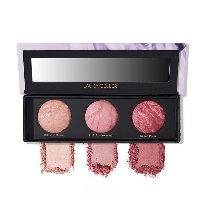 LAURA GELLER NEW YORK Geller's Greatest Better Than Ever 3-Piece Blush-n-Brighten Marbleized Blush Palette Trio