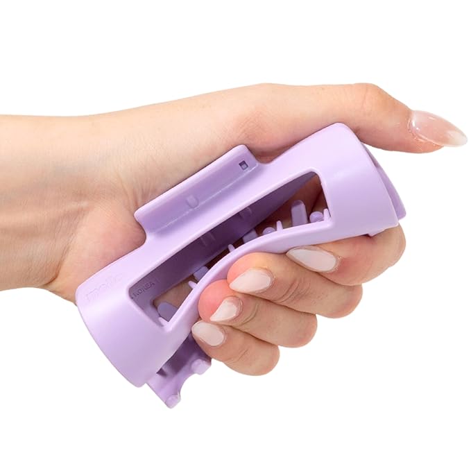 The Original Mello Hair Claw Clip Squishy Claw Clip Made in Korea Patent Pending 30021976 (Purple, Medium)
