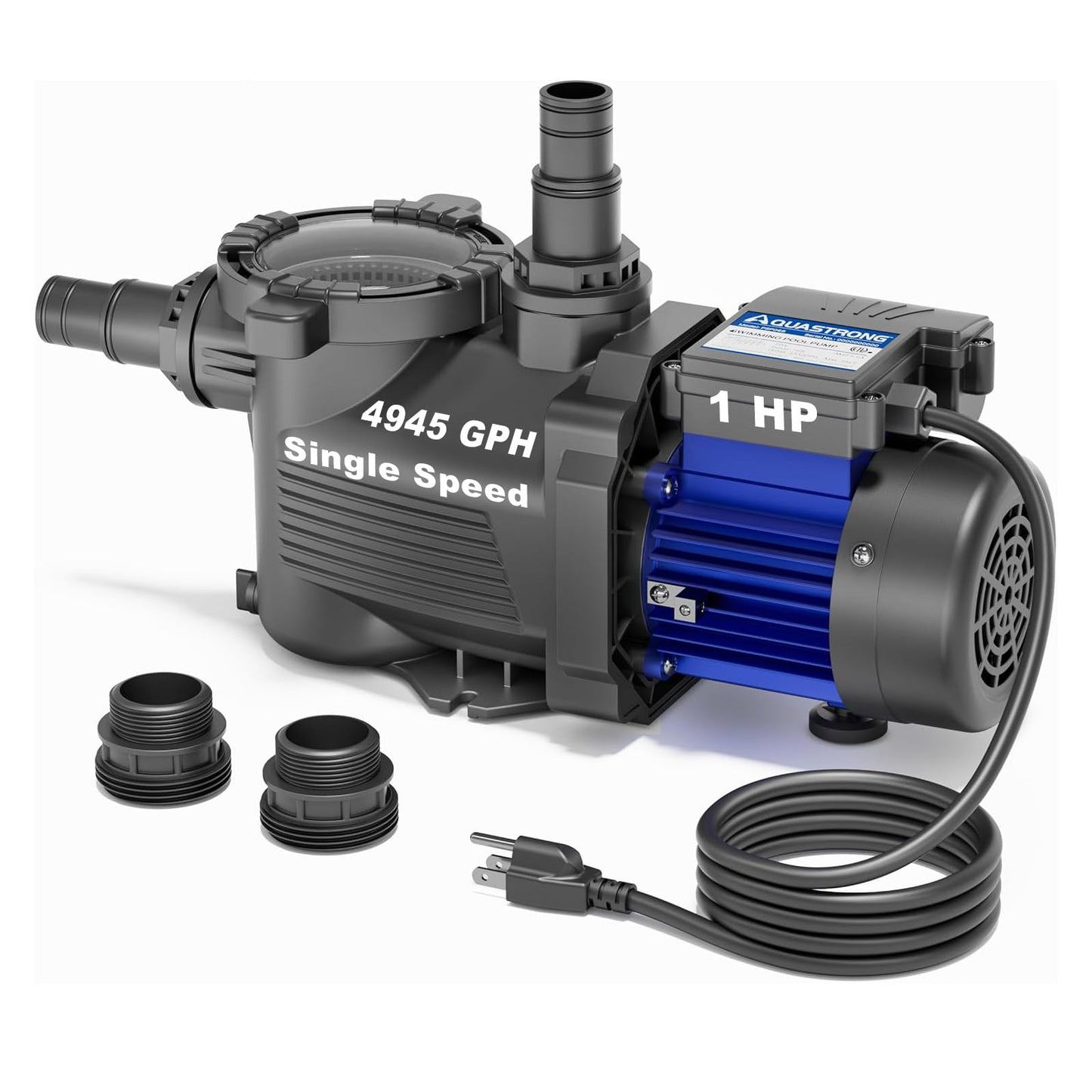 Aquastrong In/Above Ground Pool Pump High Flow Self Primming Swimming Pool Pump,