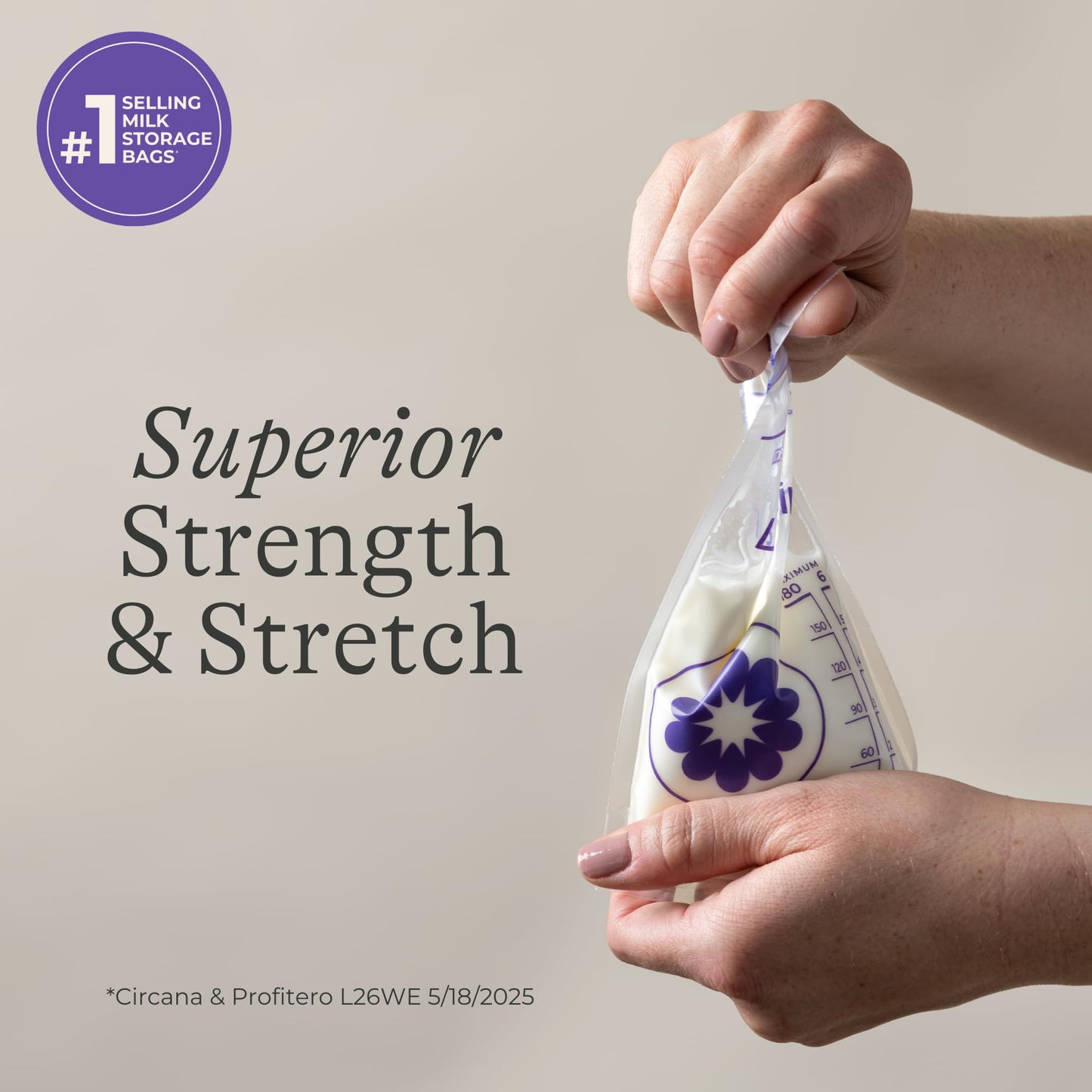 Lansinoh Breastmilk Storage Bags, 150 Count, Baby Essentials, Fast Freeze & Thaw Breast Milk Bags for Baby Bottle Feeding, Superior Strength & Stretch, 6 Ounce