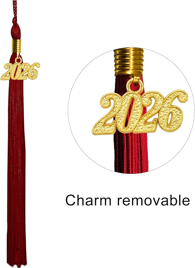 GraduationMall Matte Graduation Cap with 2026 Tassel for High School & Bachelor