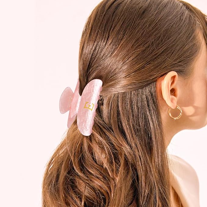 Personalized Gifts for Women,Cute Hair Clips Initial Hair Claws Daughter Niece Sister Wife Friend Teacher Engagement Wedding Gifts Thank You Gift - Pink,P