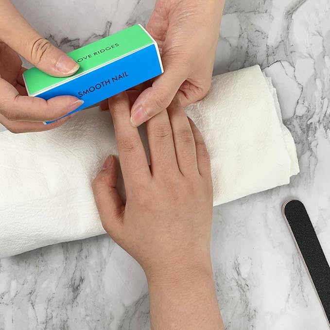 Black Nail File and Buffer, 1 Piece Large Square Sponge Manicure Tool, Nail File Kit for Nail Grinding and Care, Suitable for Nail Salons and Personal Use