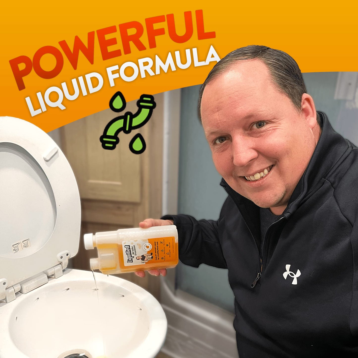 Liquified RV Toilet Treatment - Black Holding Tank Digester - Odor Eliminator - Orange Scent - Matts RV Reviews (Orange, 32oz)