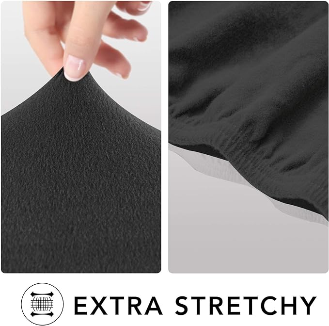PureFit Super Stretch Sofa Slipcover – Spandex Non Slip Soft Couch Sofa Cover, Washable Furniture Protector with Non Skid Foam and Elastic Bottom for Kids, Pets （Loveseat, Dark Gray）