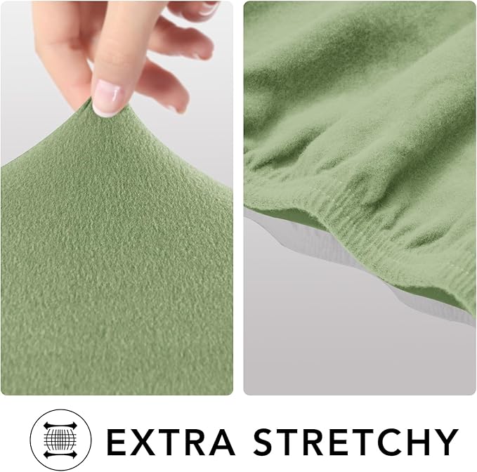 PureFit Super Stretch Recliner Cover Sofa Couch Cover with Pocket – Non Slip Soft Sofa Slipcover, Washable Spandex Reclining Furniture Protector for Kids, Pets (Recliner, Sage Green)