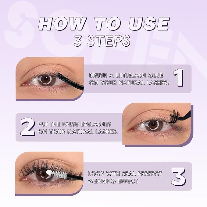 Fluff Lash Clusters Kit 60D Spiky Fluff Lash Cluster 10-18mm Volume Eyelash Clusters D Curvature Cluster Eyelash Extensions 3D Wispy Lash Clusters DIY Lash Extension Kit Lash Bond and Seal&Tweezers