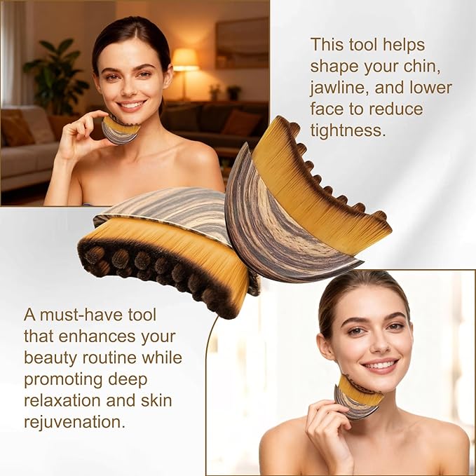 2 PCS Lymphatic Contour Face Brush - Ergonomically Designed to Precisely Fit Skin and Relieve Fatigue (2PCS Contour Face Brush)