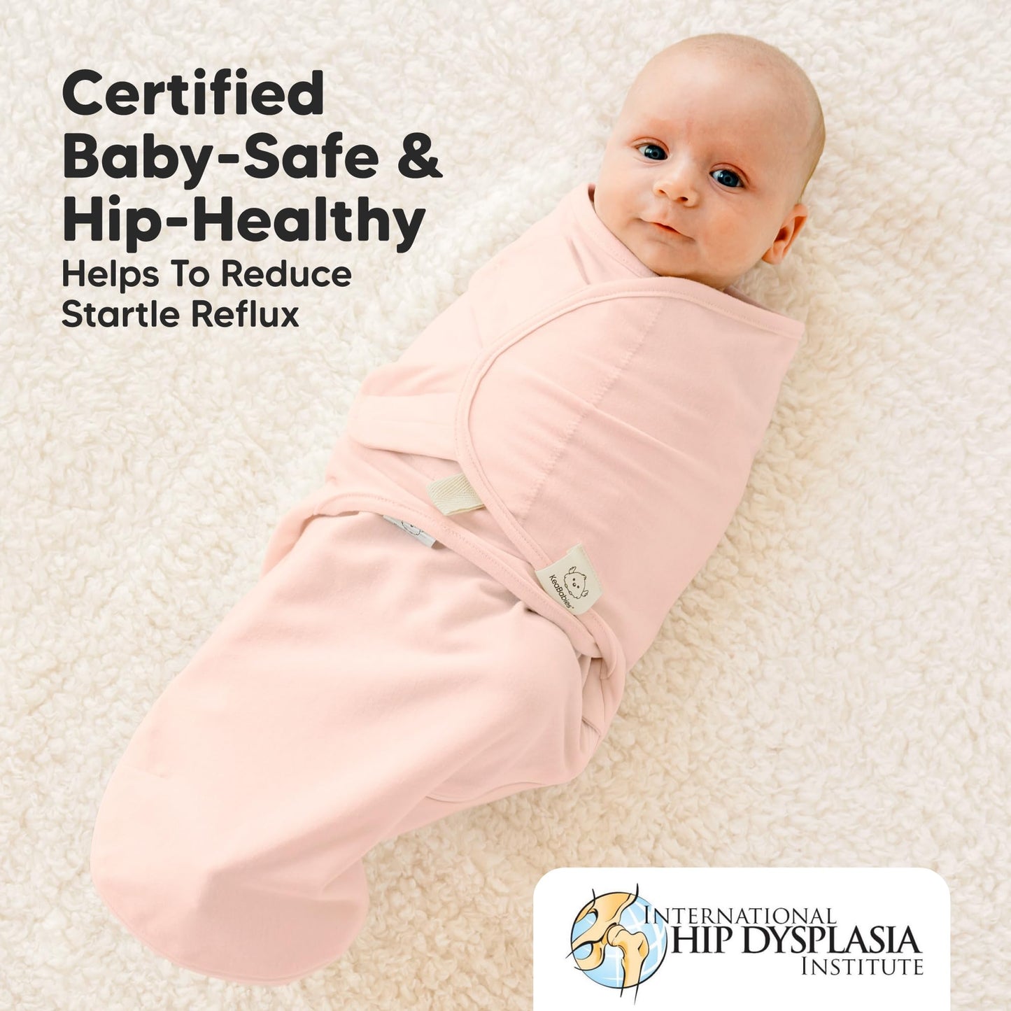 Baby Swaddle Sleep Sacks with Zipper - 3-Pack Swaddles for Newborns 0-3 Months, Infant, Baby Girls, Boys, Soft & Durable Newborn Sleep Sack, Easy Diaper Change Swaddling Blanket (Angelic, OS)
