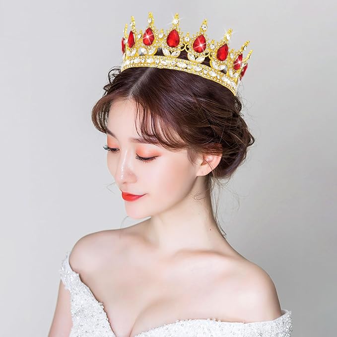 YOUlDIANZI Queen Crown Rhinestone Wedding Crowns and Tiaras for Women Costume Party Hair Accessories Princess Birthday Crown Crystal Bridal