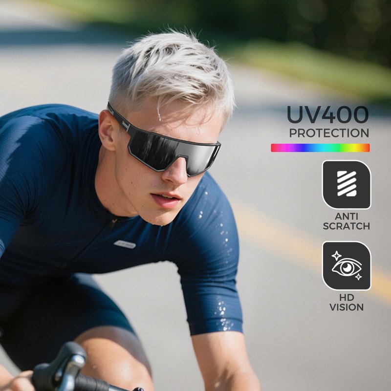 IKTOD 3 Pack Polarized Running Sunglasses for Women Mens Sunglasses UV Protection for Cycling Baseball Fishing (3 Pack-Blue Black/Red Red/Blue White-W08)