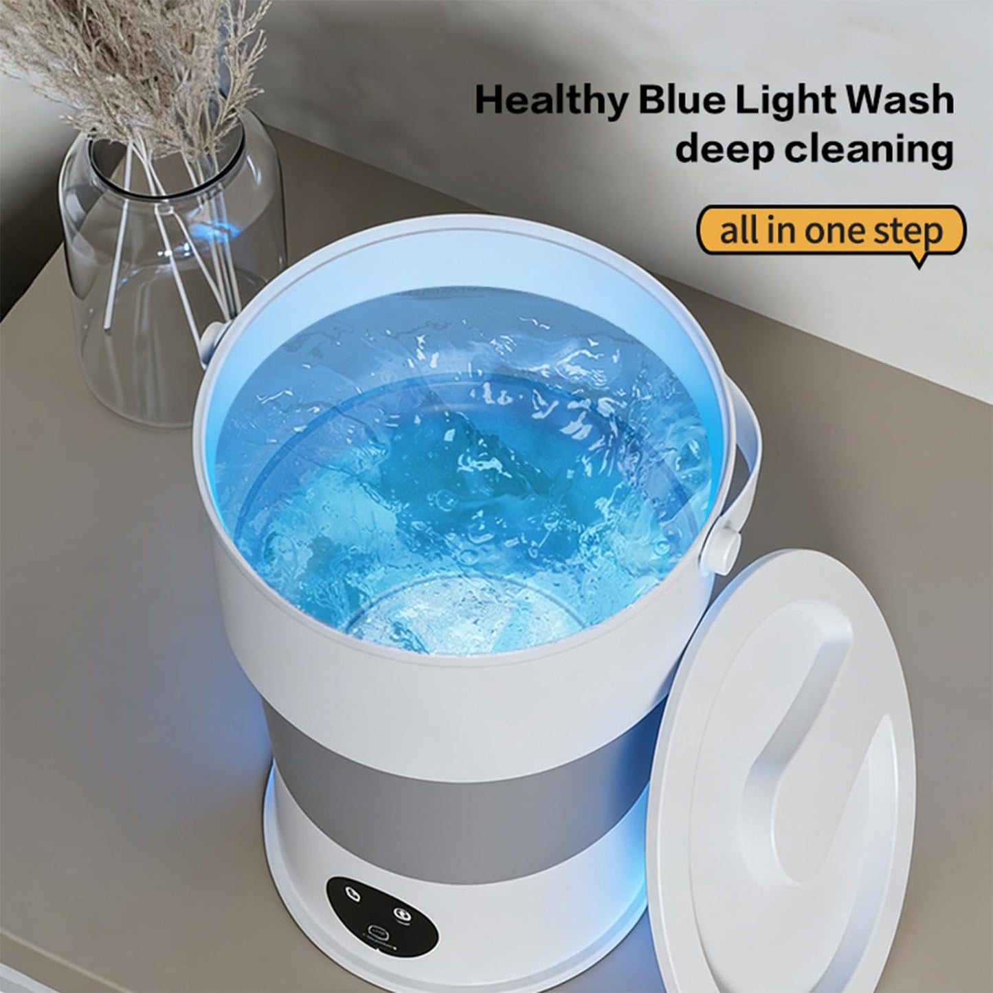 Portable washing machine, foldable mini washing machine, suitable for baby clothes, underwear, and socks