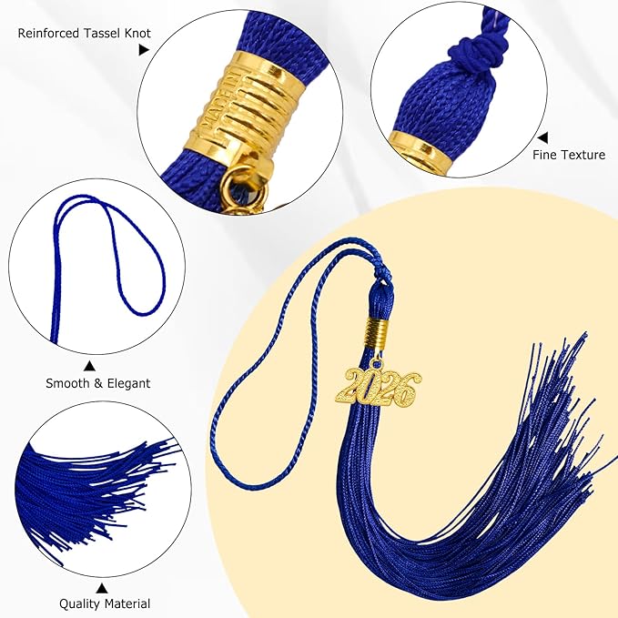 GraduationMall Single&Multiple Color Graduation Tassel with 2026 Year Charm 9"