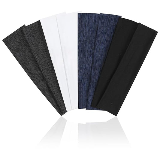 Fishinsea 8 Pack Sport Headbands for Women, Elastic Soft Fabric Non-Slip Hair Bands Hair Warp for Daily Workout Yoga Running Sports