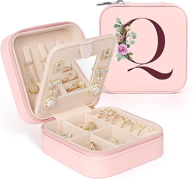 Easter Basket Stuffers for Teens Essentials, Valentines Day Christmas Stocking Stuffers for Women Teen Girl Gifts Trendy Stuff Travel Jewelry Box Case Organizer Personalized Birthday Gifts