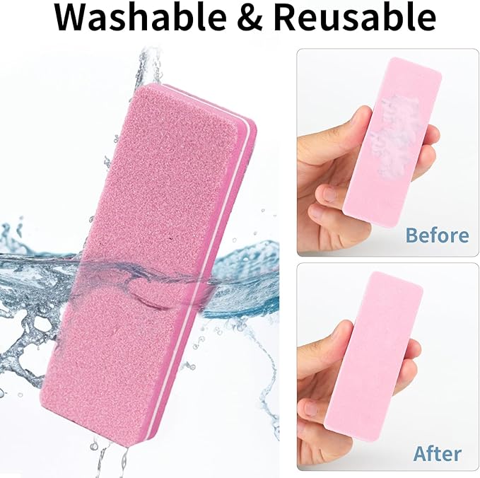 Nail Files and Buffers, 8 Pieces Manicure Kit for Acrylic and Natural Nails, 100/180 Grit Rectangular Art Care Buffer Block Tools Home Salon, Multicolored