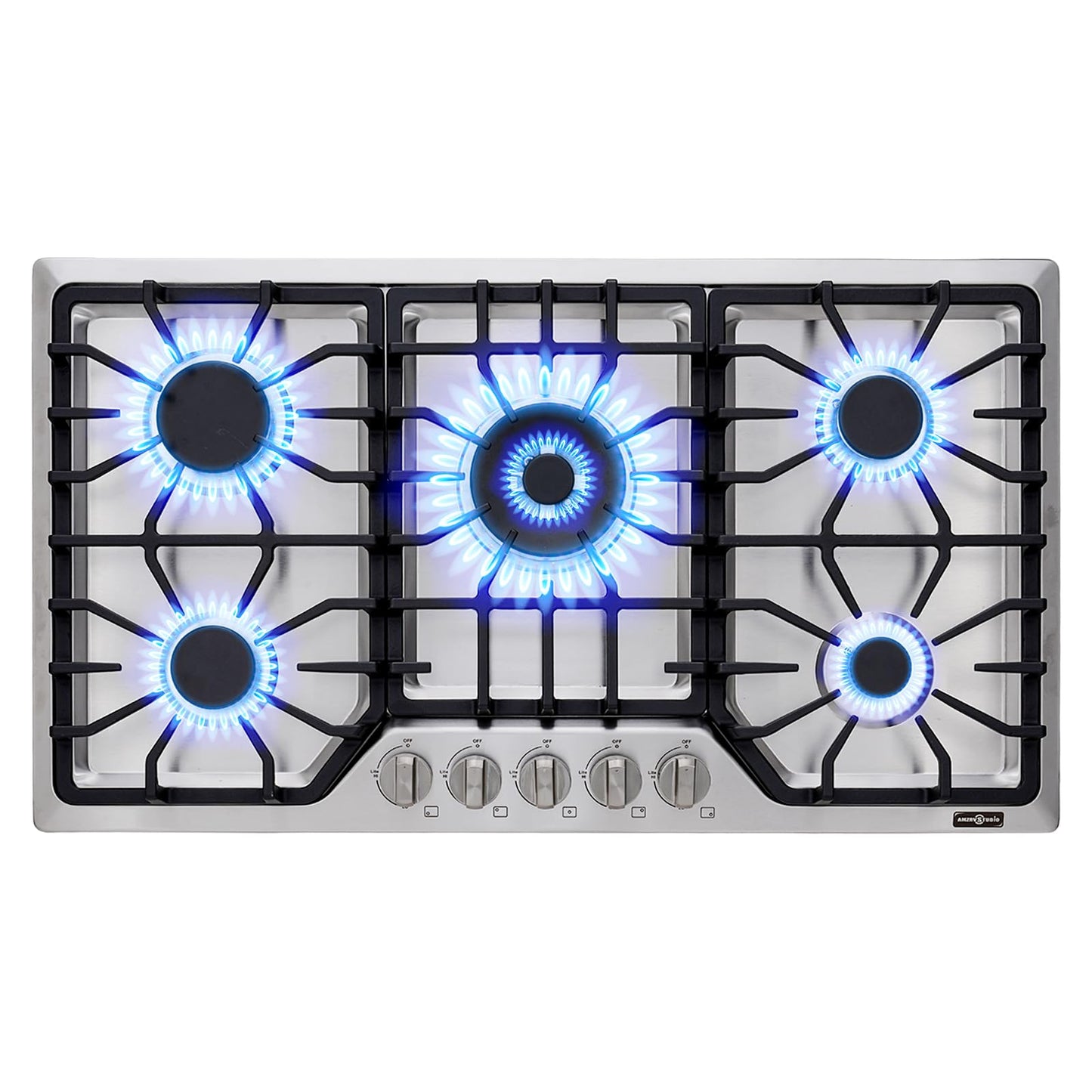AMZRVSTUDIO Gas Cooktop 30 inch with double use griddle