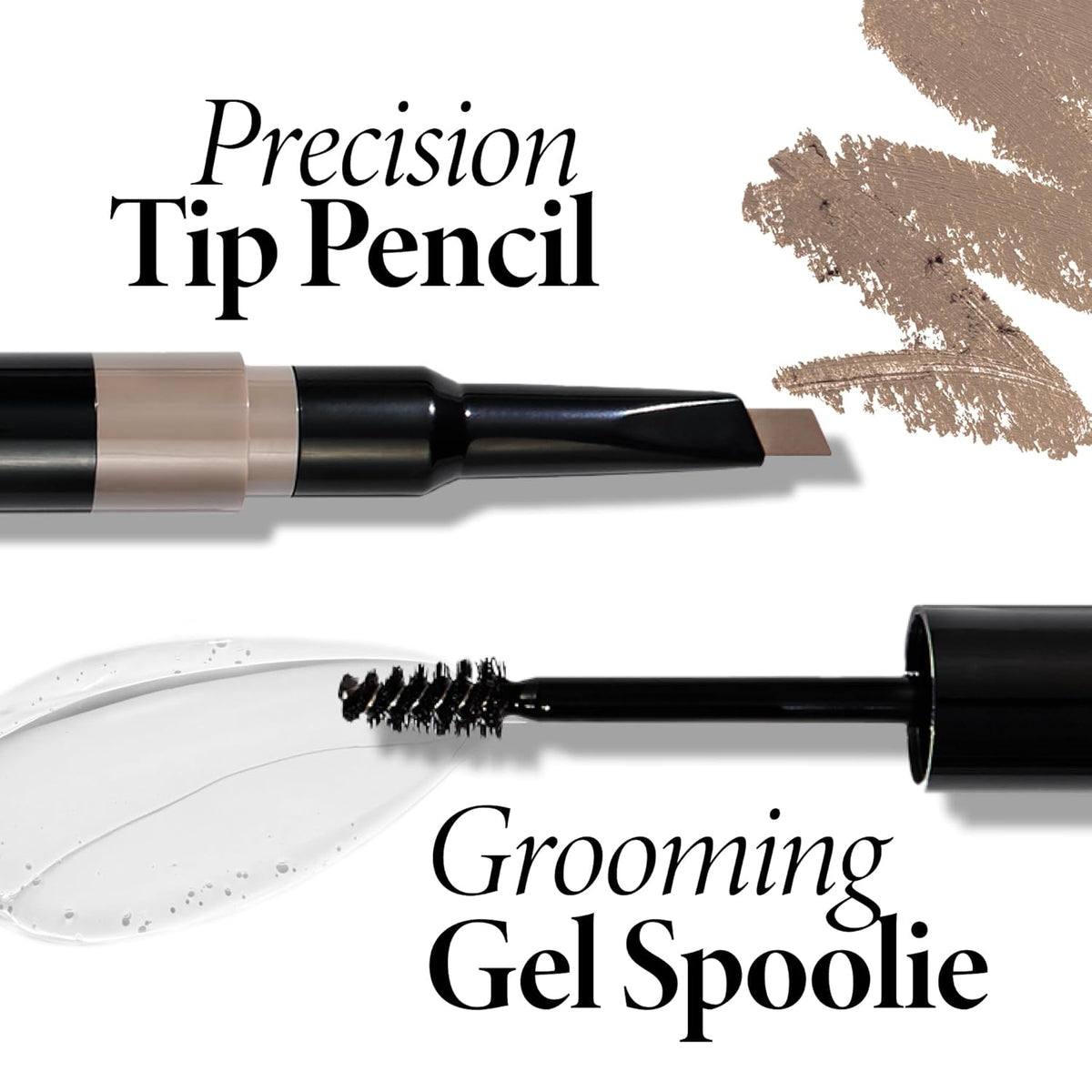 LAURA GELLER NEW YORK Sculpt-n-Stay Waterproof Brow Pencil & Gel- Soft Black