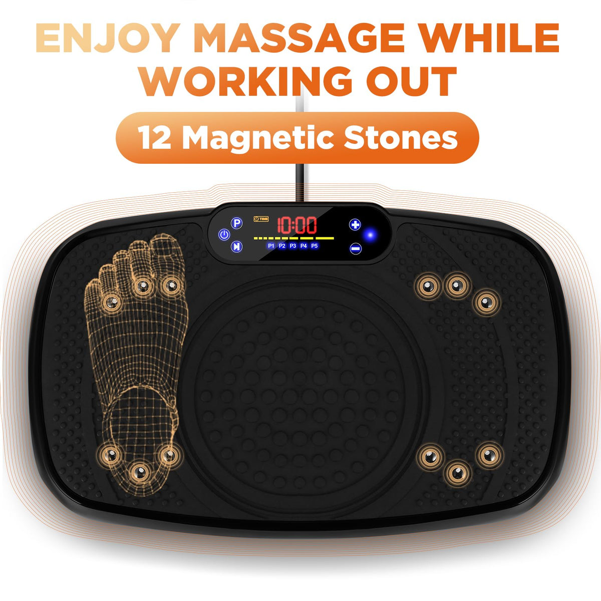 Vibration Plate Exercise Machine, Full Body Exercise Equipment, 199 Adjustable Speeds Power Vibration Board Used for Home Fitness, Shaping, Training, Recovery, and Weight Loss
