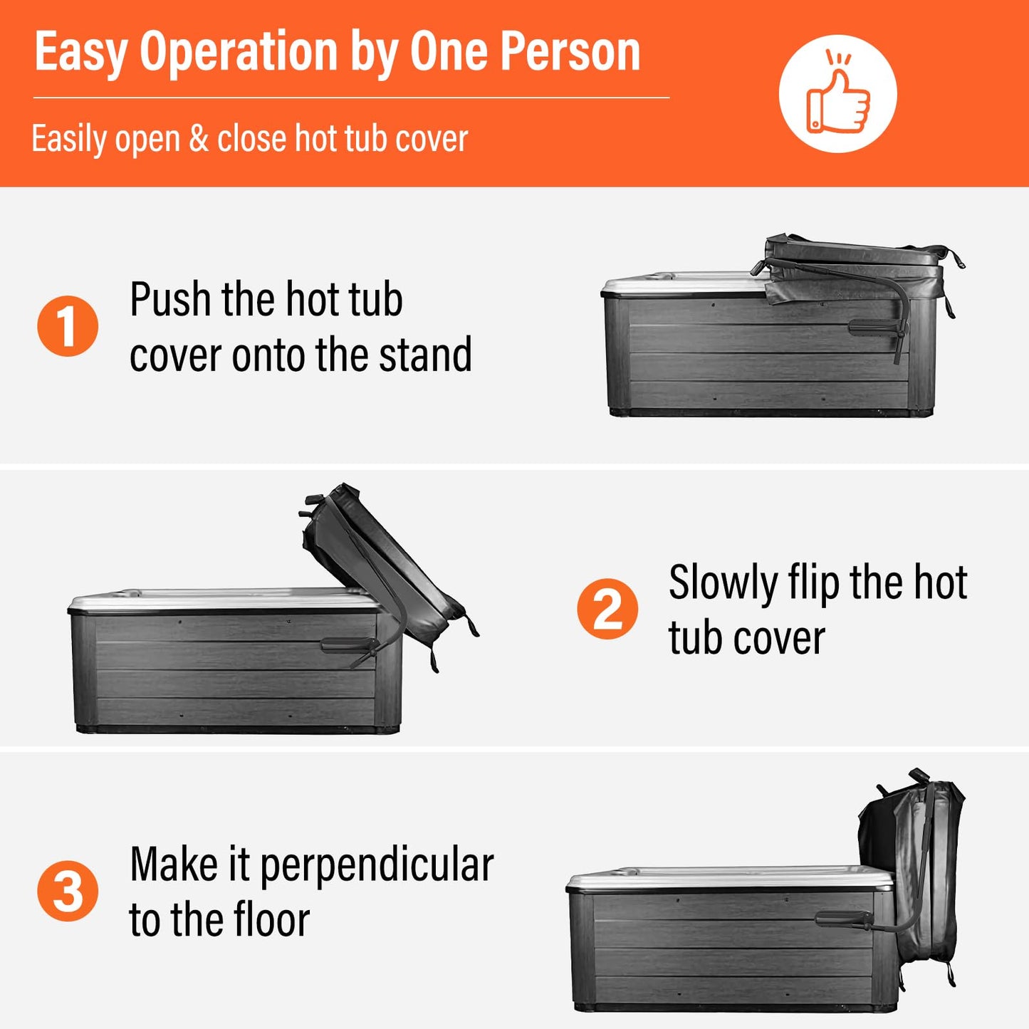 Cover Lifter, Hot Tub Cover Lifter,Pivot Top Mount Spa & Hot Tub Cover Lift Removal System Reinforced Brackets with 3 Hook Towel Rack,Fit for Most Spa Hot Tubs,Hot Tub Width Below 96"