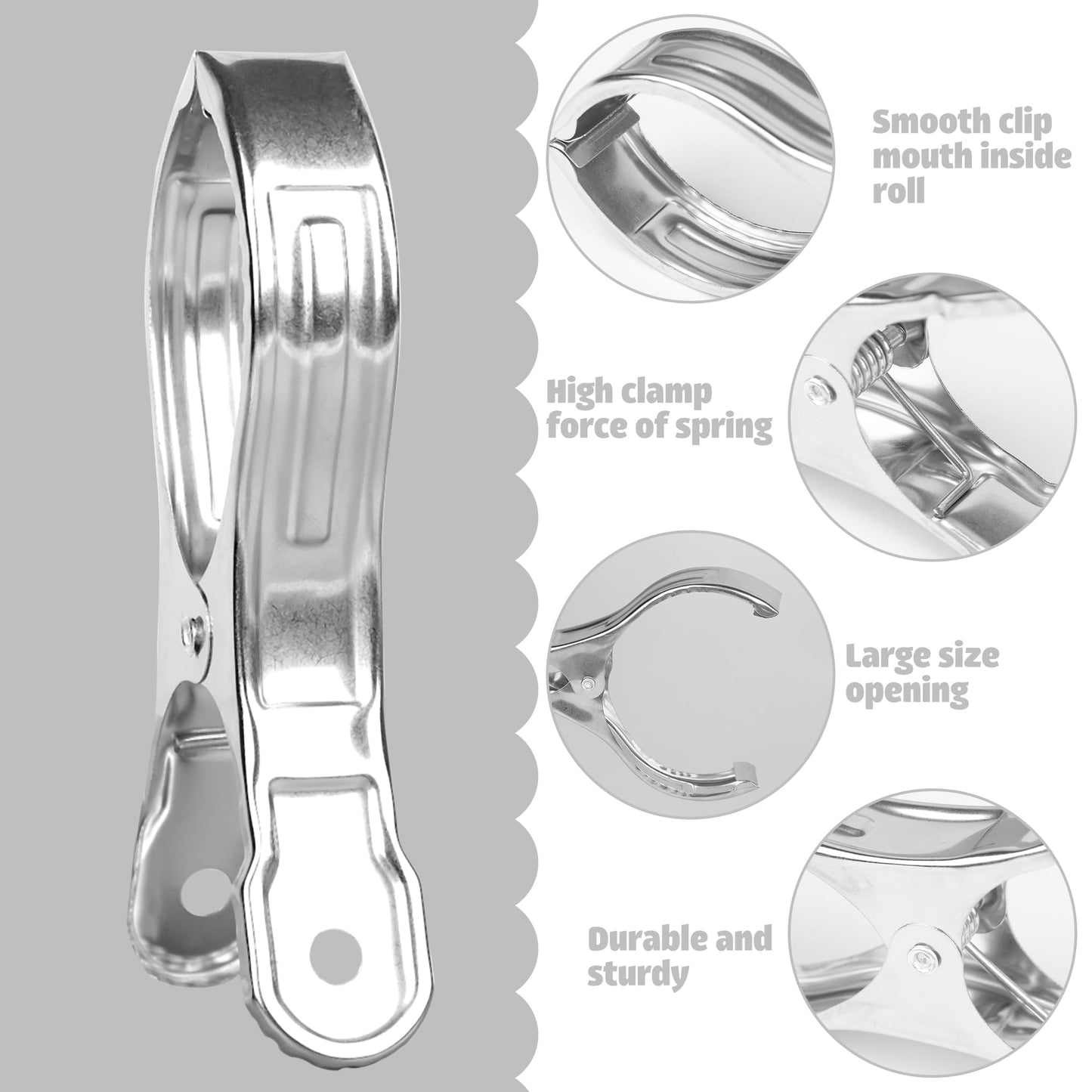 30 PCS Pool Cover Clips Stainless Steel Wind Guard Clamps 5.1 Inch Large Pool Covers Clamps Heavy Duty Swimming Pools Windproof Clips for Above Ground Pools Cover