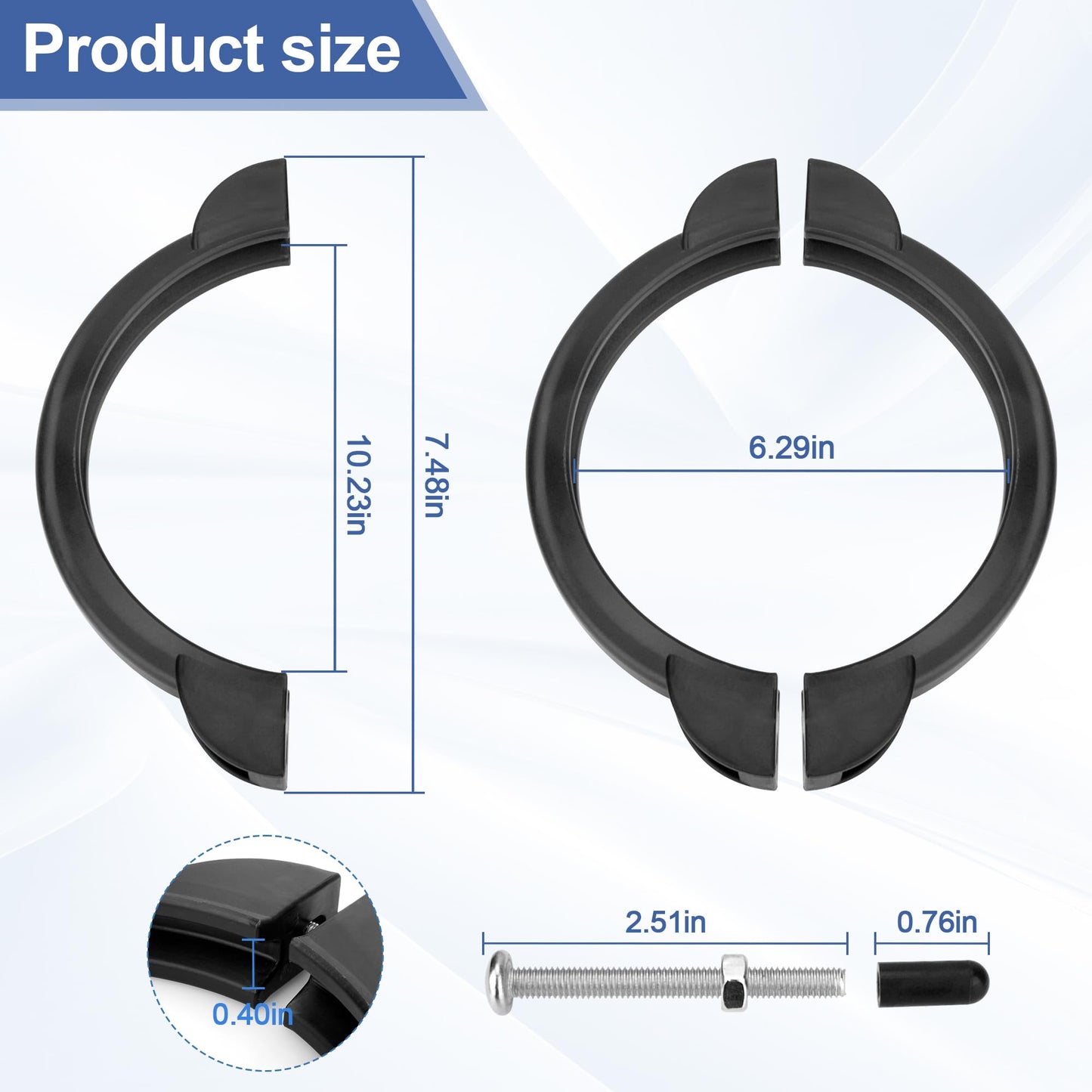 11380 Clamp Collar for Intex Above Ground Pool Pump- Compatible with Intex SX2100 Krystal Clear Sand Filter Pump and SX2800 Filter Pump Valve Clamp O Ring and Screws Replacement Parts